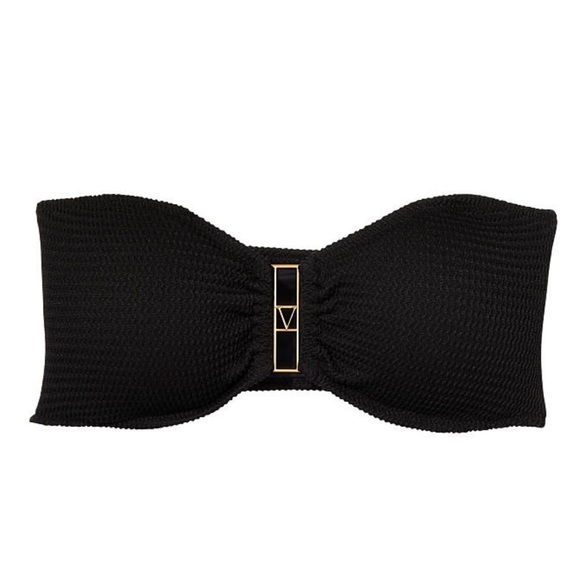 Victoria's Secret Other - NEW VICTORIAS SECRET Black The Wave Bandeau Bikini Top